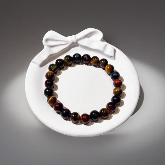Natural Tiger's Eye Bracelet | The Strategist's Stone | For Career Success, Wealth & Decisive Action | Crystal for Courage & Focus