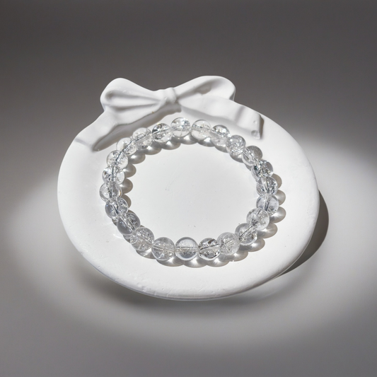 Authentic White Azeztulite Bracelet by Azez | The Ascension Stone | For Raising Vibration & Spiritual Awakening | High-Frequency Healing Crystal