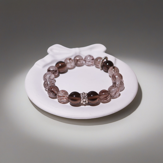 Red Rutilated Quartz & Ice Obsidian Energy Healing Set Chakra - Balancing Crystal Jewelry