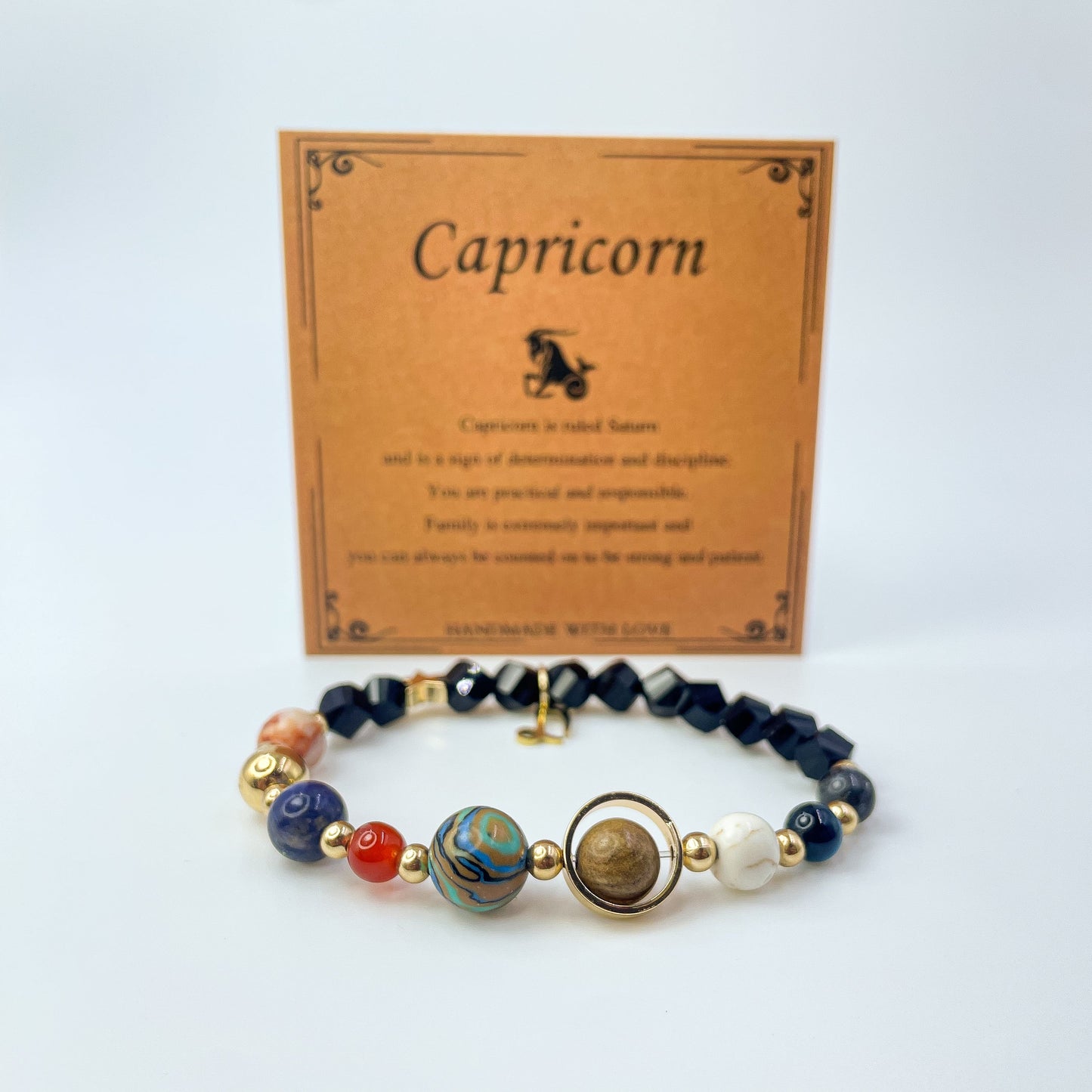 Planet Series - Capricorn Nature Stone Zodiac Bracelet