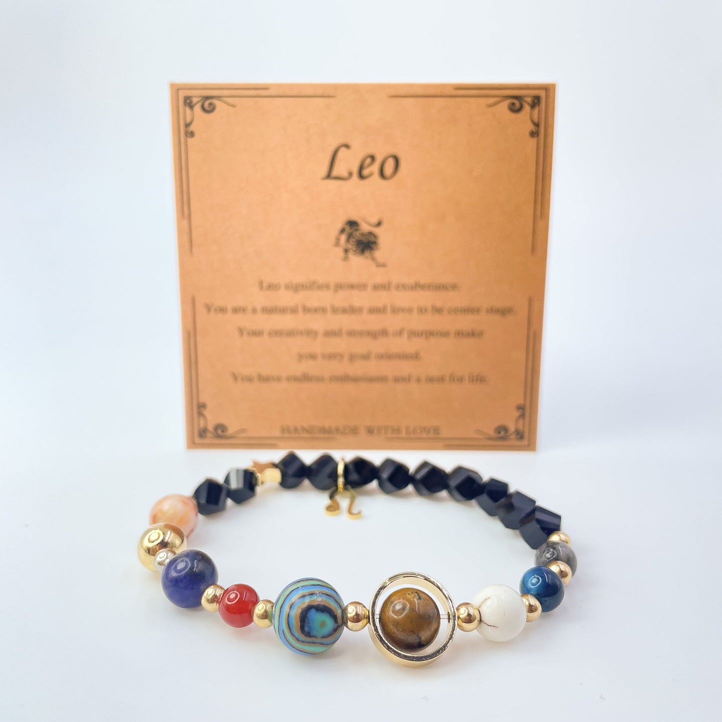 Planet Series - Leo Nature Stone Zodiac Bracelet
