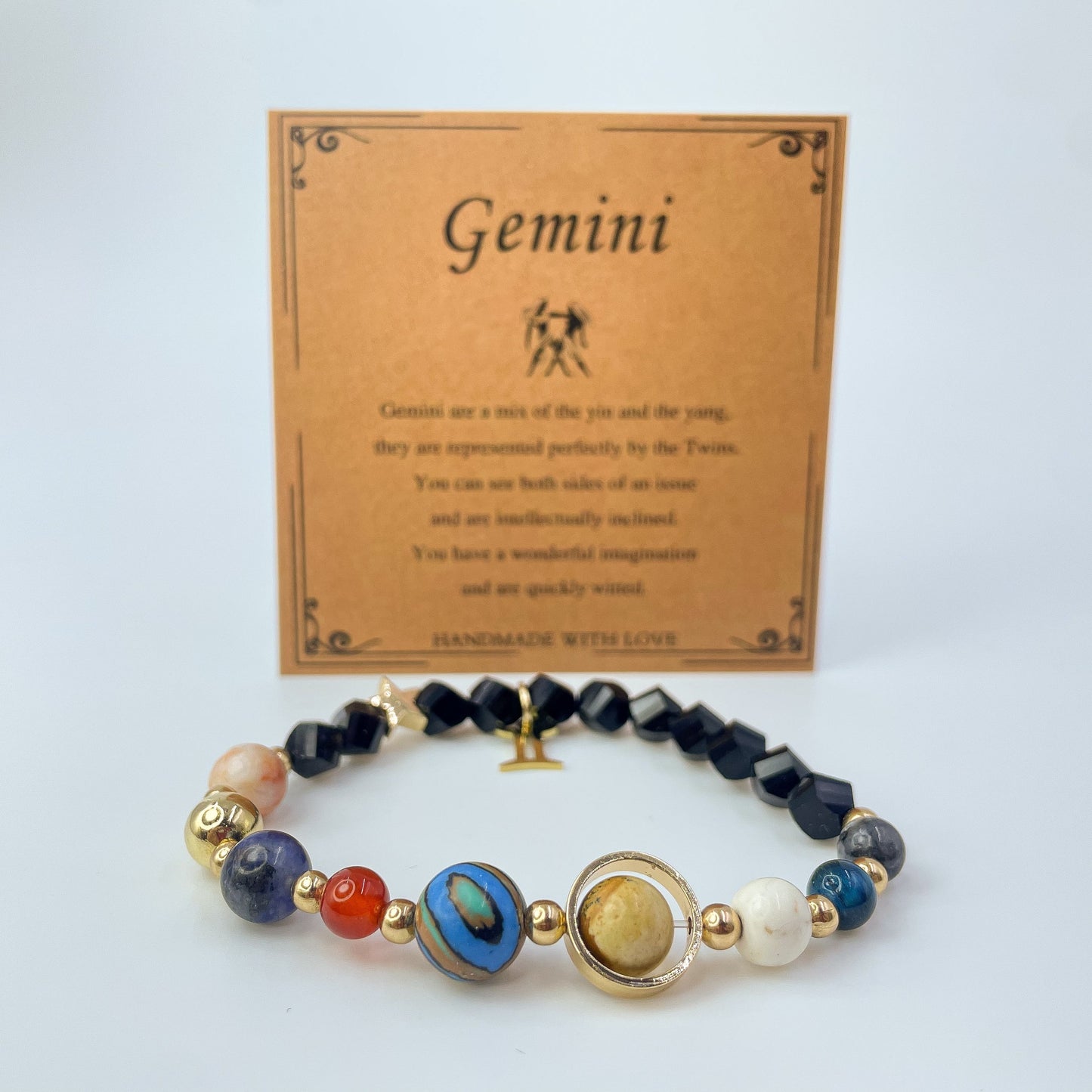 Planet Series - Gemini Nature Stone Zodiac Bracelet - Nura Crystal