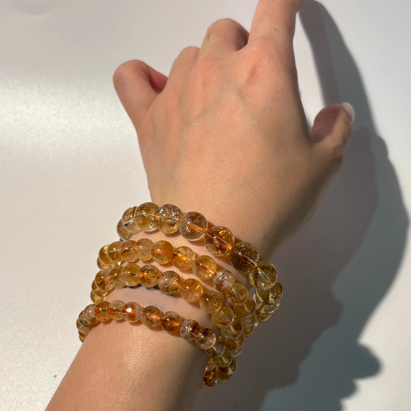 Natural Citrine Bracelet "The Merchant's Stone" | For Wealth, Business Luck & Confidence | Solar Plexus Chakra Crystal for Abundance