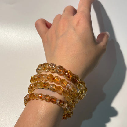 Natural Citrine Bracelet "The Merchant's Stone" | For Wealth, Business Luck & Confidence | Solar Plexus Chakra Crystal for Abundance