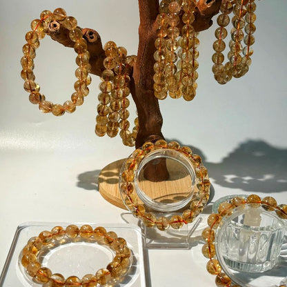 Natural Citrine Bracelet "The Merchant's Stone" | For Wealth, Business Luck & Confidence | Solar Plexus Chakra Crystal for Abundance