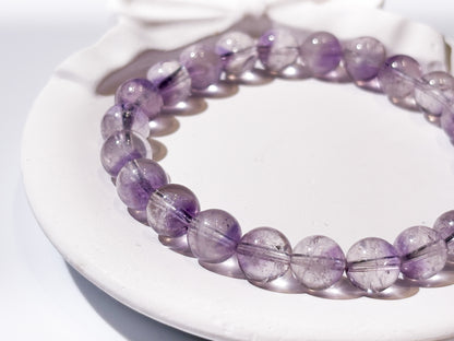 Natural Purple Rabbit Hair Quartz Bracelet | The Venus Stone for Love & Attraction | Enhances Feminine Charm, Heals the Heart & Attracts Soulmates