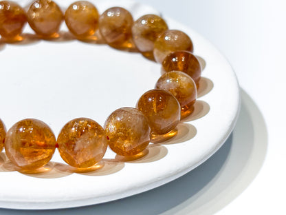 Natural Citrine Bracelet "The Merchant's Stone" | For Wealth, Business Luck & Confidence | Solar Plexus Chakra Crystal for Abundance