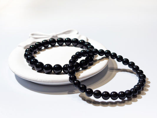 Natural Black Obsidian Bracelet | The Ultimate Protection Stone | Wards Off Negative Energy, Psychic Attacks & Ill Intent | Grounding & Cleansing Jewelry