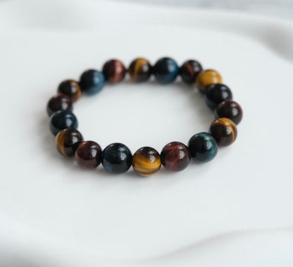 Natural Tiger's Eye Bracelet | The Strategist's Stone | For Career Success, Wealth & Decisive Action | Crystal for Courage & Focus