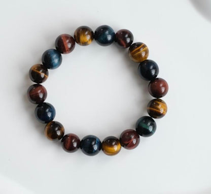 Natural Tiger's Eye Bracelet | The Strategist's Stone | For Career Success, Wealth & Decisive Action | Crystal for Courage & Focus