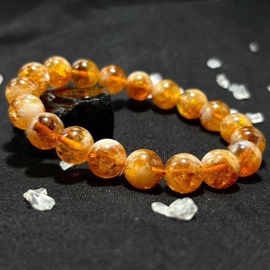 Natural Citrine Bracelet "The Merchant's Stone" | For Wealth, Business Luck & Confidence | Solar Plexus Chakra Crystal for Abundance