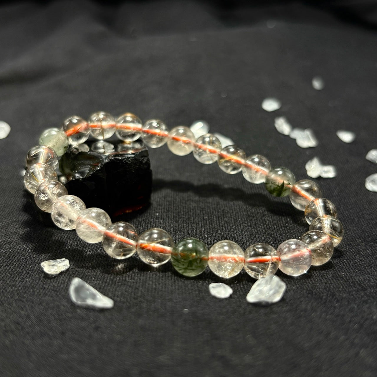Natural Colorful Rutilated Quartz Bracelet | The All-in-One Powerhouse | For Wealth, Health, Protection & Career Success | High Vibration Crystal