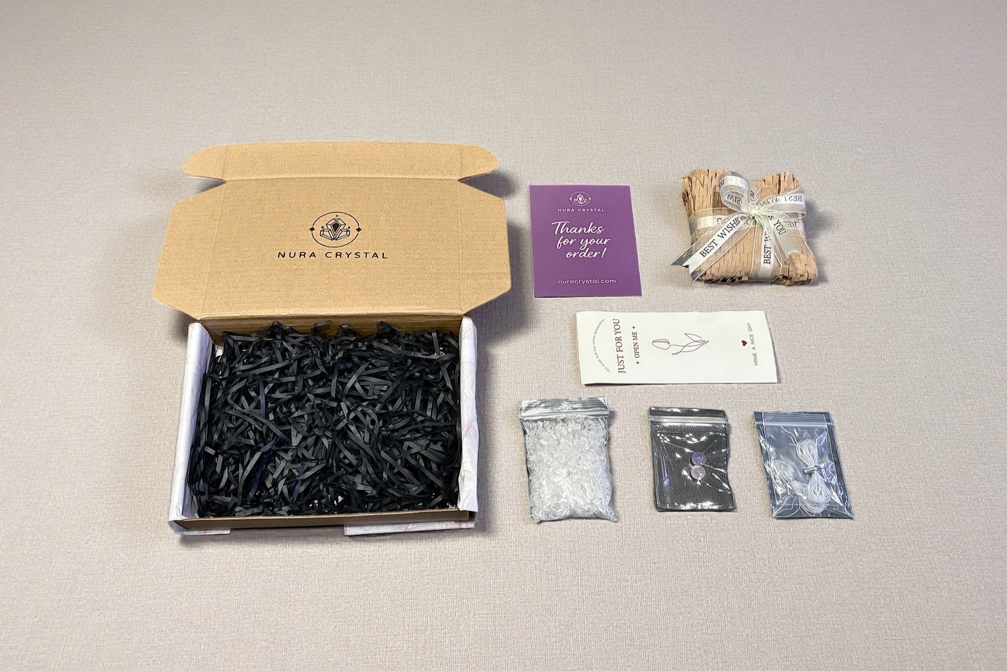 Load video: Obsidian &amp; Citrine Crystal Bracelet Packing | Handcrafted Gift