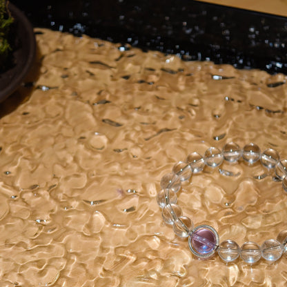 Amethyst & White Moonstone Bracelet Healing Set Chakra - Balancing Crystal Jewelry - Nura Crystal