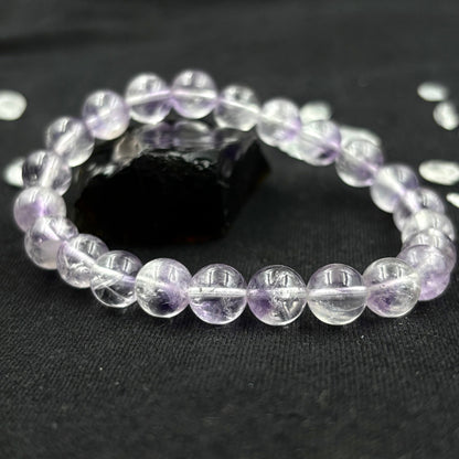 Authentic White Azeztulite Bracelet by Azez | The Ascension Stone | For Raising Vibration & Spiritual Awakening | High - Frequency Healing Crystal - Nura Crystal