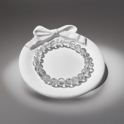 Authentic White Azeztulite Bracelet by Azez | The Ascension Stone | For Raising Vibration & Spiritual Awakening | High - Frequency Healing Crystal - Nura Crystal