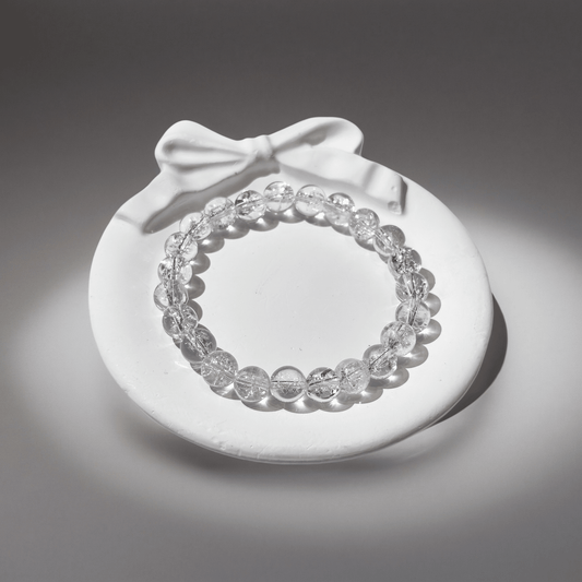 Authentic White Azeztulite Bracelet by Azez | The Ascension Stone | For Raising Vibration & Spiritual Awakening | High - Frequency Healing Crystal - Nura Crystal