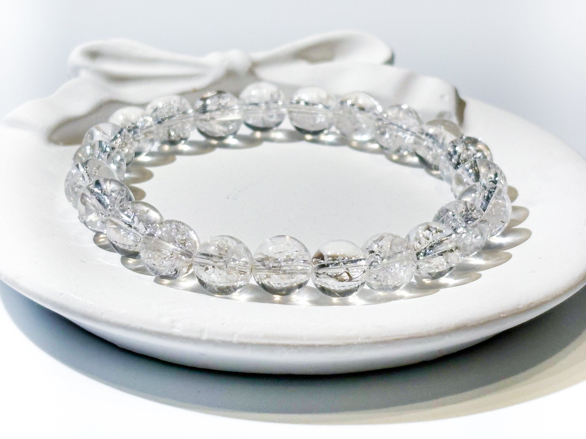 Authentic White Azeztulite Bracelet by Azez | The Ascension Stone | For Raising Vibration & Spiritual Awakening | High - Frequency Healing Crystal - Nura Crystal