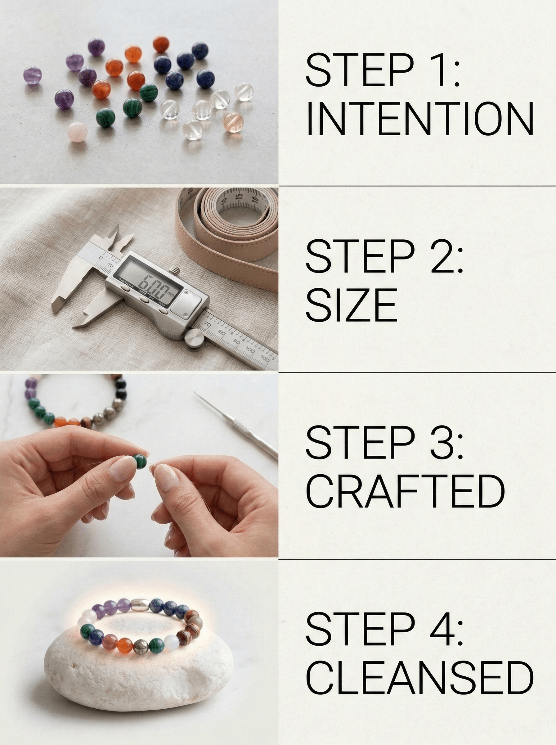 Bespoke Energy Bracelet | Hand - Picked Custom Crystal Jewelry - Nura Crystal