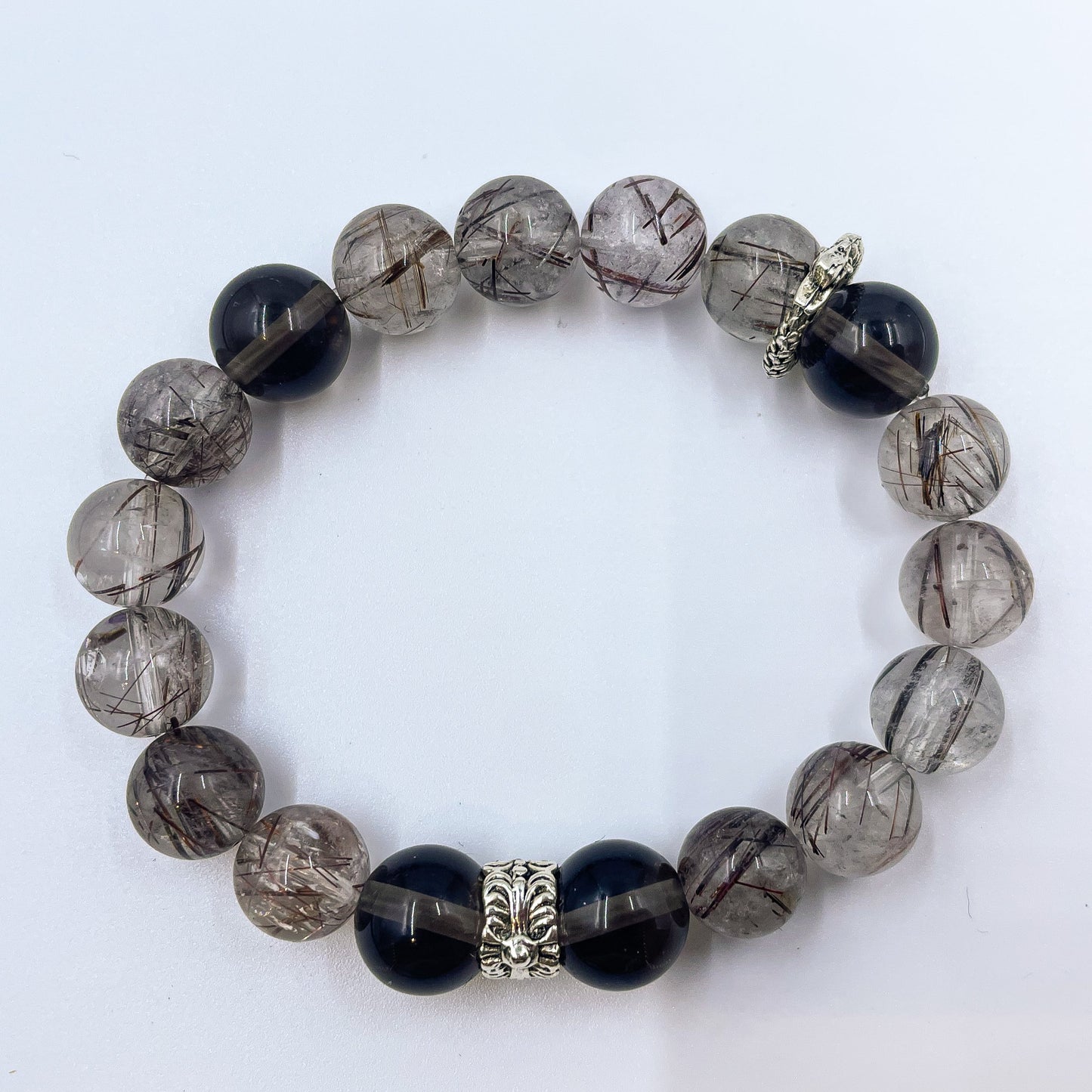 Red Rutilated Quartz & Ice Obsidian Energy Healing Set Chakra - Balancing Crystal Jewelry