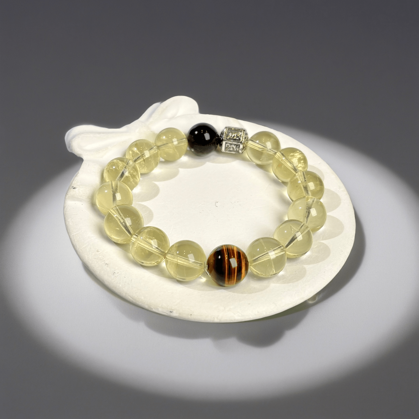 Lemon Citrine Tiger's Eye & Golden Sheen Obsidian Bracelet Healing Set Chakra - Balancing Crystal Jewelry - Nura Crystal