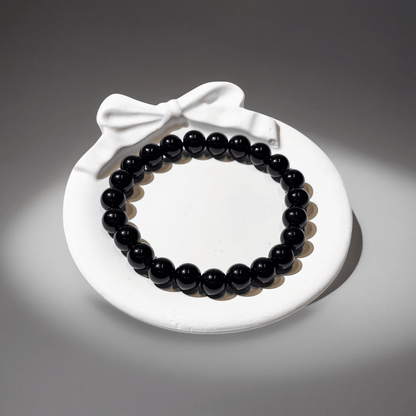 Natural Black Obsidian Bracelet | The Ultimate Protection Stone | Grounding & Cleansing Jewelry - Nura Crystal