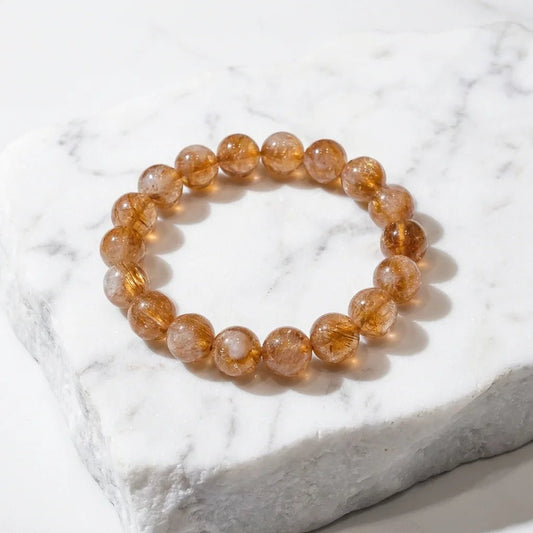 Natural Citrine Bracelet "The Merchant's Stone" | For Wealth, Business Luck & Confidence | Solar Plexus Chakra Crystal for Abundance - Nura Crystal