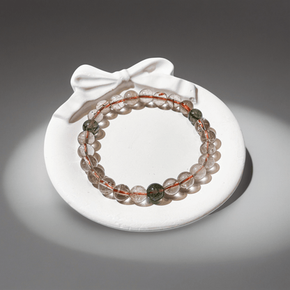 Natural Colorful Rutilated Quartz Bracelet | The All - in - One Powerhouse | For Wealth, Health, Protection & Career Success | High Vibration Crystal - Nura Crystal