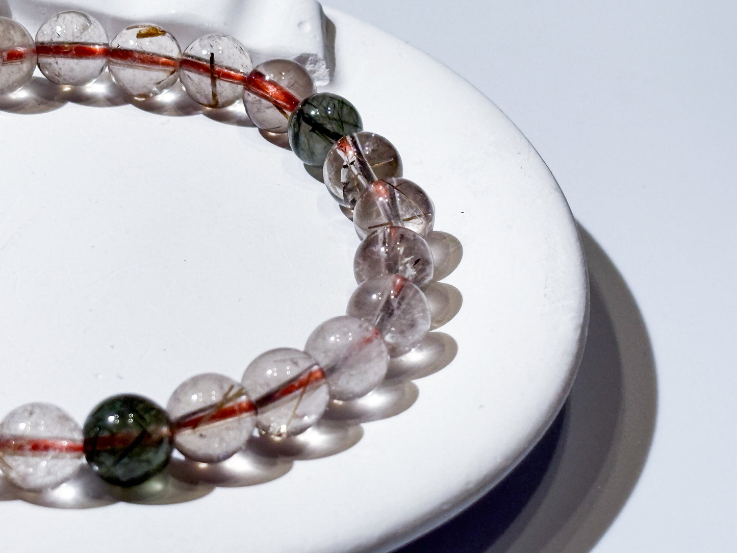Natural Colorful Rutilated Quartz Bracelet | The All - in - One Powerhouse | For Wealth, Health, Protection & Career Success | High Vibration Crystal - Nura Crystal