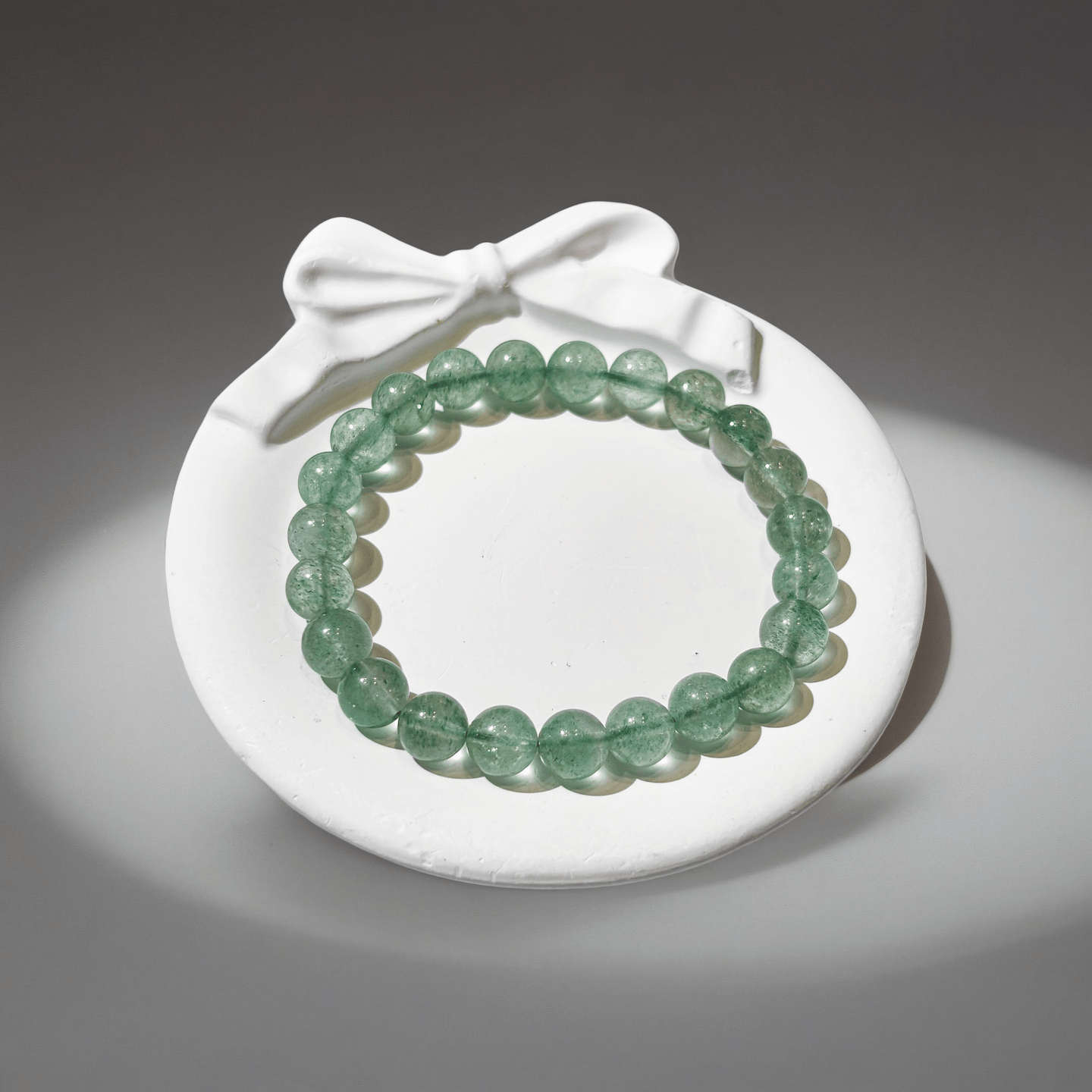 Natural Green Strawberry Quartz Bracelet for Career Luck & Positive Relationships | Heart Chakra Healing Crystal | Attract Benefactors & Business Success - Nura Crystal