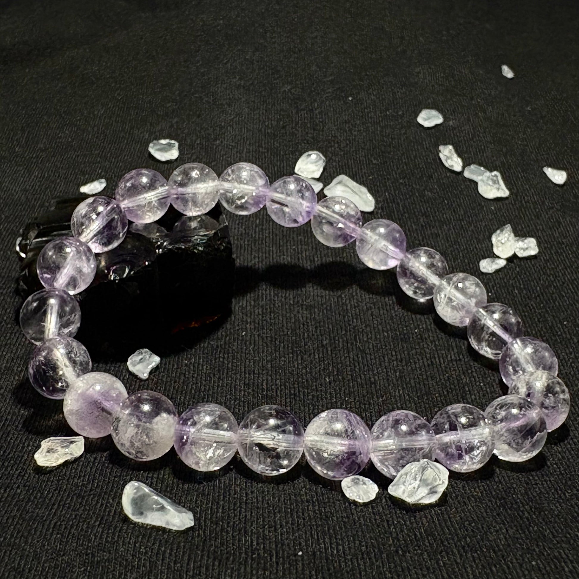 Natural Purple Rabbit Hair Quartz Bracelet | The Venus Stone for Love & Attraction | Enhances Feminine Charm, Heals the Heart & Attracts Soulmates - Nura Crystal