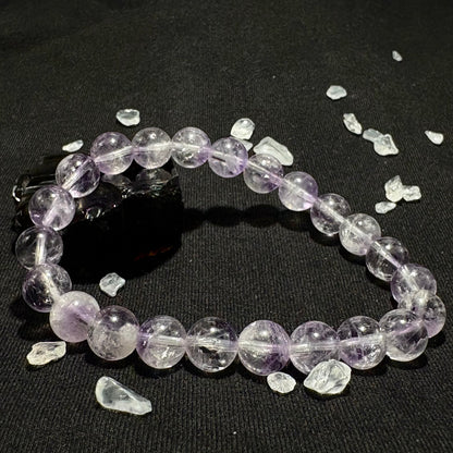 Natural Purple Rabbit Hair Quartz Bracelet | The Venus Stone for Love & Attraction | Enhances Feminine Charm, Heals the Heart & Attracts Soulmates - Nura Crystal