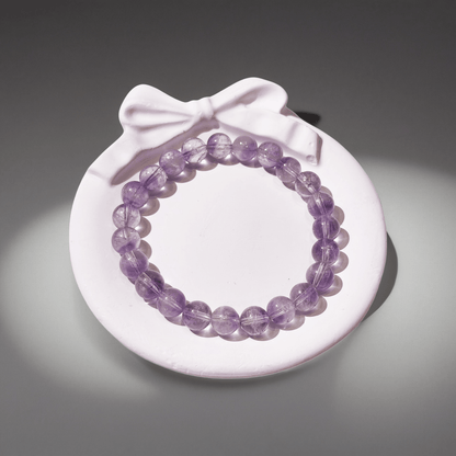 Natural Purple Rabbit Hair Quartz Bracelet | The Venus Stone for Love & Attraction | Enhances Feminine Charm, Heals the Heart & Attracts Soulmates - Nura Crystal
