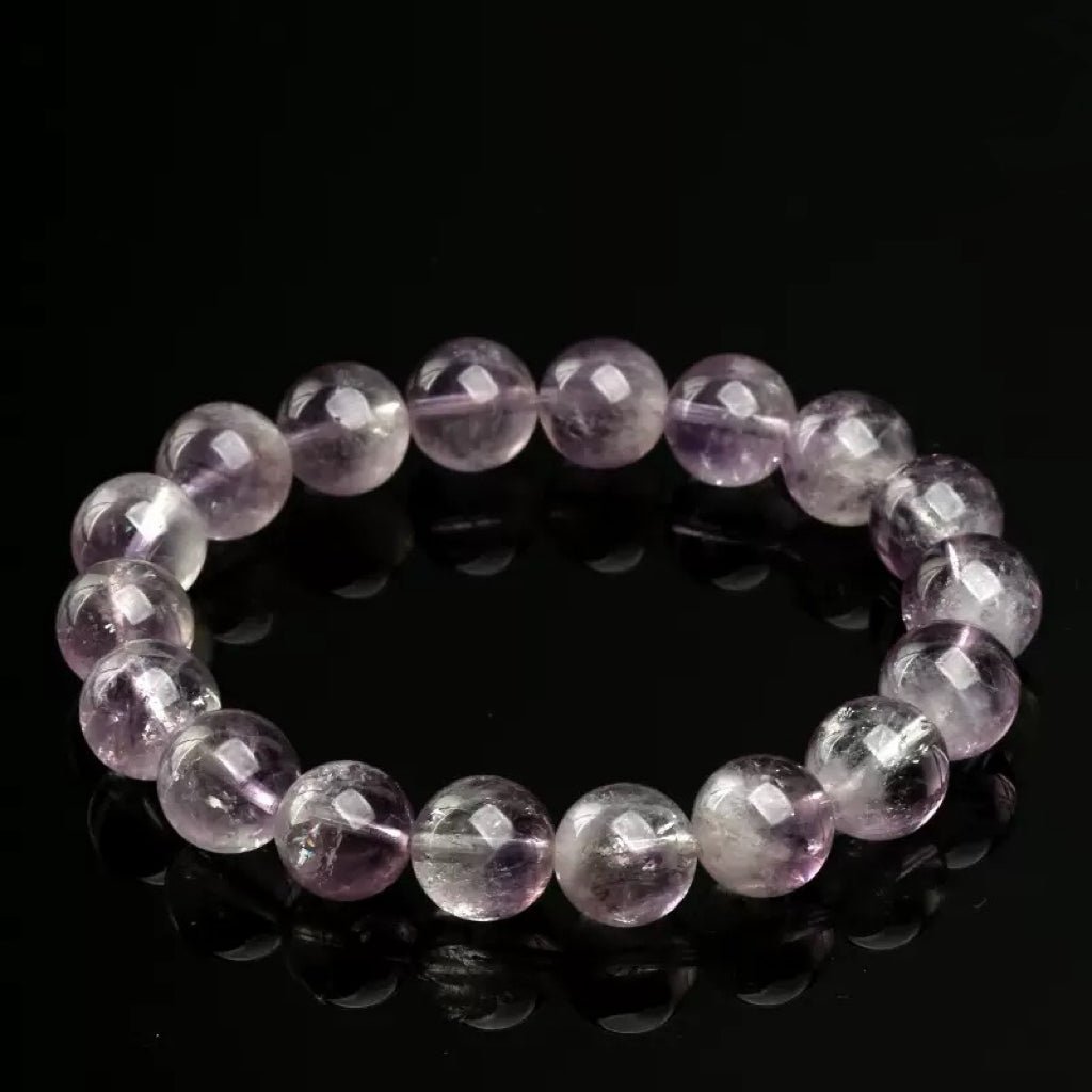 Natural Purple Rabbit Hair Quartz Bracelet | The Venus Stone for Love & Attraction | Enhances Feminine Charm, Heals the Heart & Attracts Soulmates - Nura Crystal