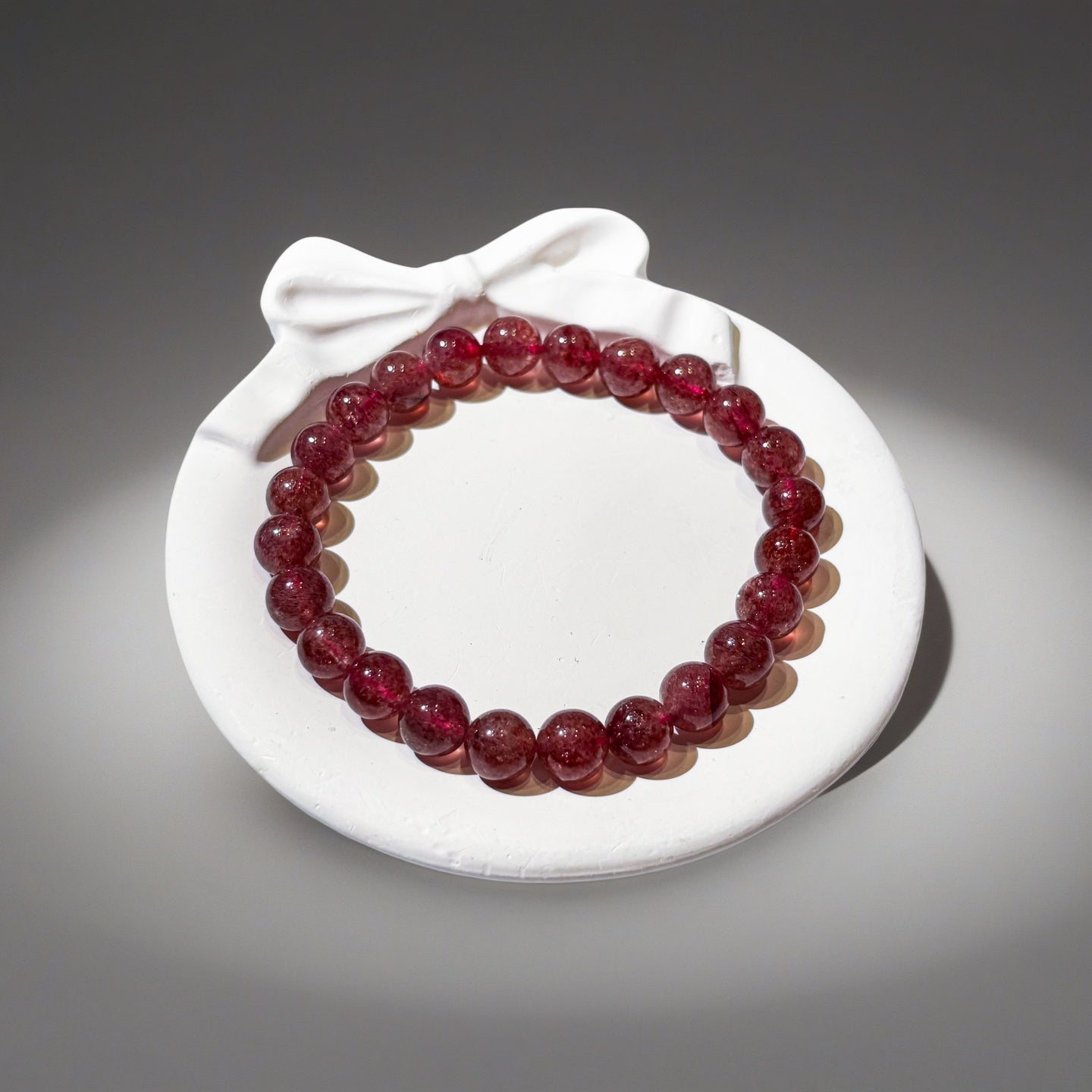 Natural Strawberry Quartz Bracelet For Attracting Soulmates, Enhancing Charm & Boosting Relationships Chakra - Nura Crystal