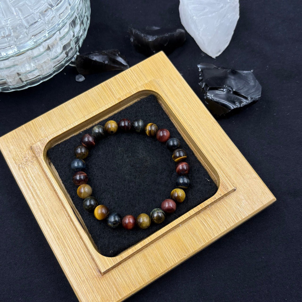 Natural Tiger's Eye Bracelet | The Strategist's Stone | For Career Success, Wealth & Decisive Action | Crystal for Courage & Focus - Nura Crystal