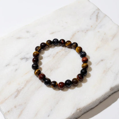 Natural Tiger's Eye Bracelet | The Strategist's Stone | For Career Success, Wealth & Decisive Action | Crystal for Courage & Focus - Nura Crystal