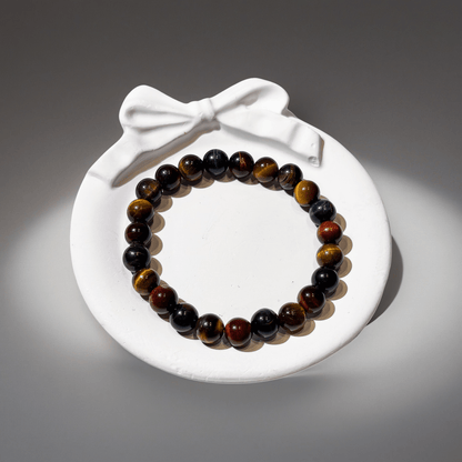 Natural Tiger's Eye Bracelet | The Strategist's Stone | For Career Success, Wealth & Decisive Action | Crystal for Courage & Focus - Nura Crystal