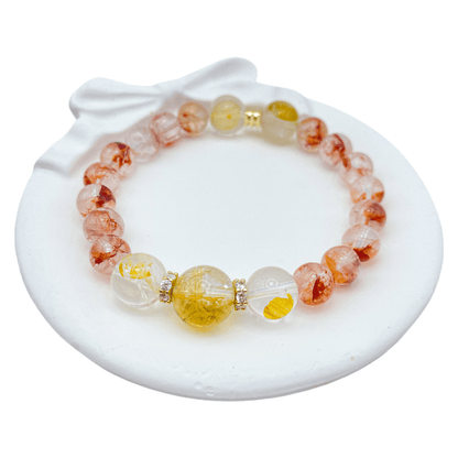 Red Hematoid Quartz & Citrine Crystal Healing Set Chakra - Balancing Crystal Jewelry - Nura Crystal