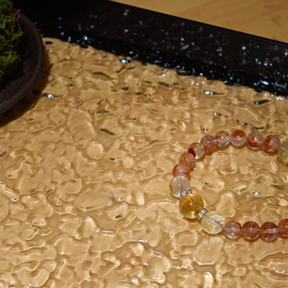 Red Hematoid Quartz & Citrine Crystal Healing Set Chakra - Balancing Crystal Jewelry - Nura Crystal