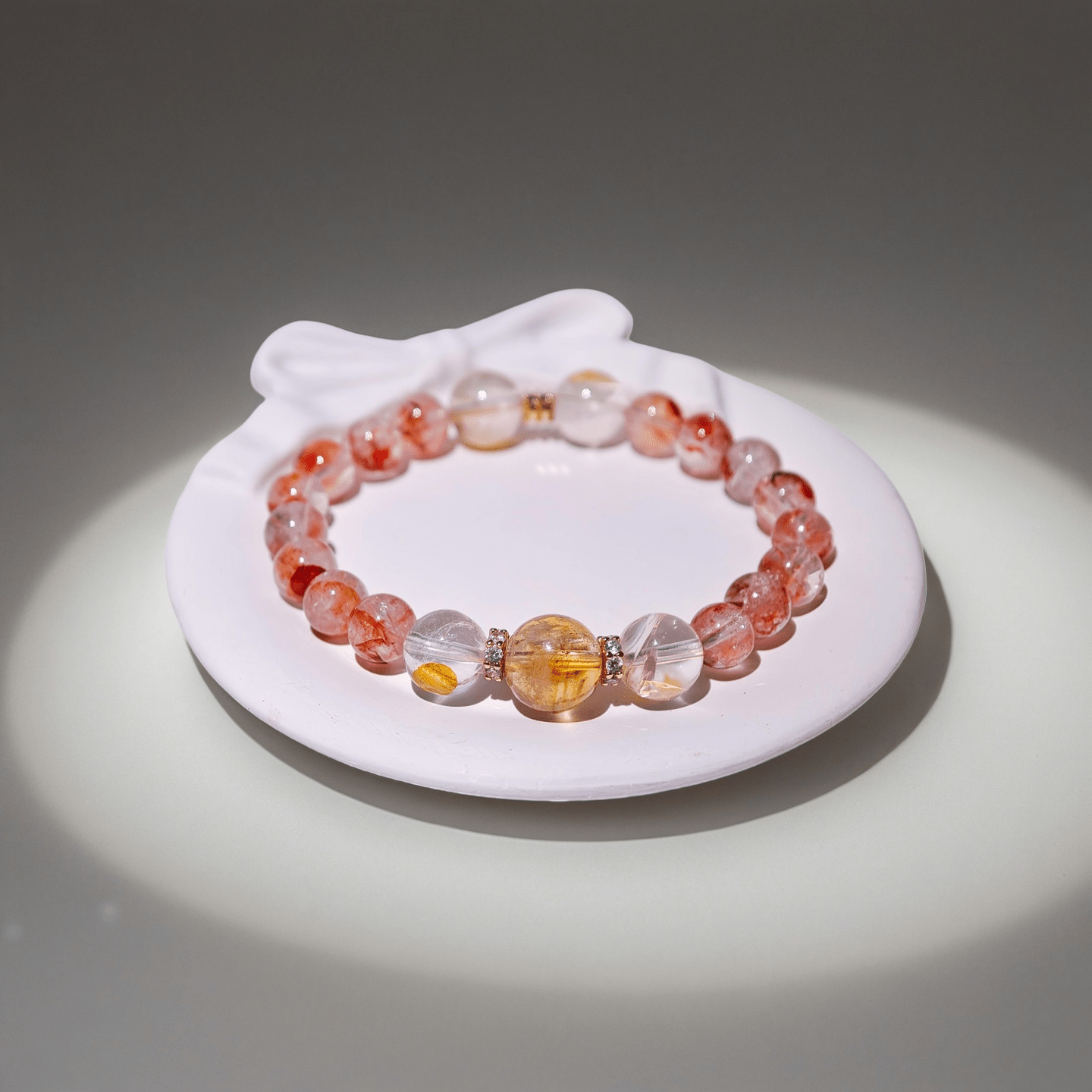 Red Hematoid Quartz & Citrine Crystal Healing Set Chakra - Balancing Crystal Jewelry - Nura Crystal