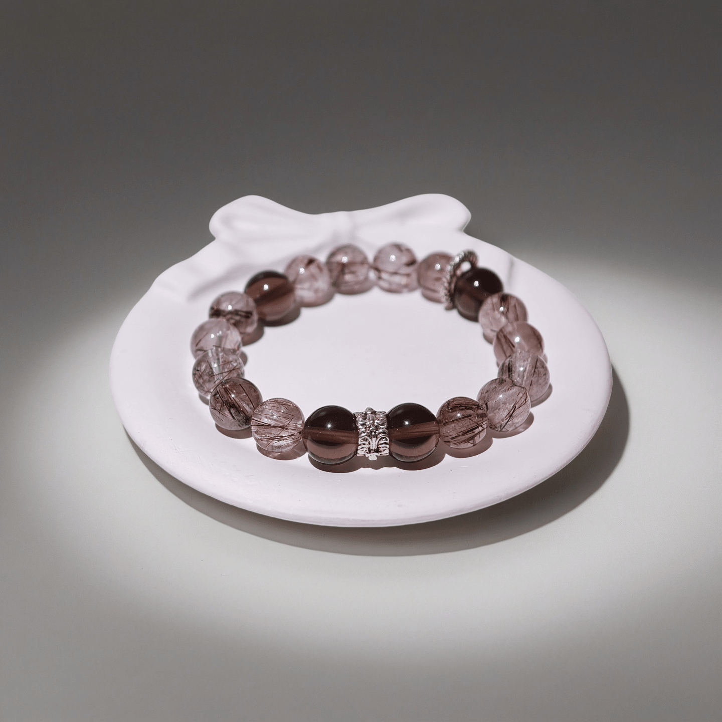 Red Rutilated Quartz & Ice Obsidian Energy Healing Set Chakra - Balancing Crystal Jewelry - Nura Crystal