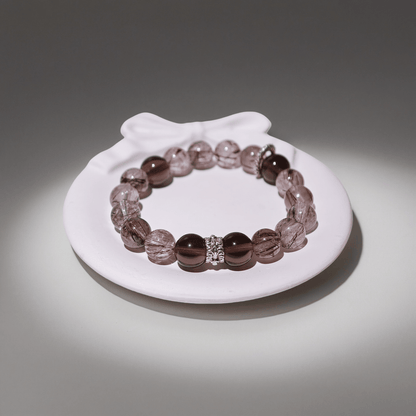 Red Rutilated Quartz & Ice Obsidian Energy Healing Set Chakra - Balancing Crystal Jewelry - Nura Crystal
