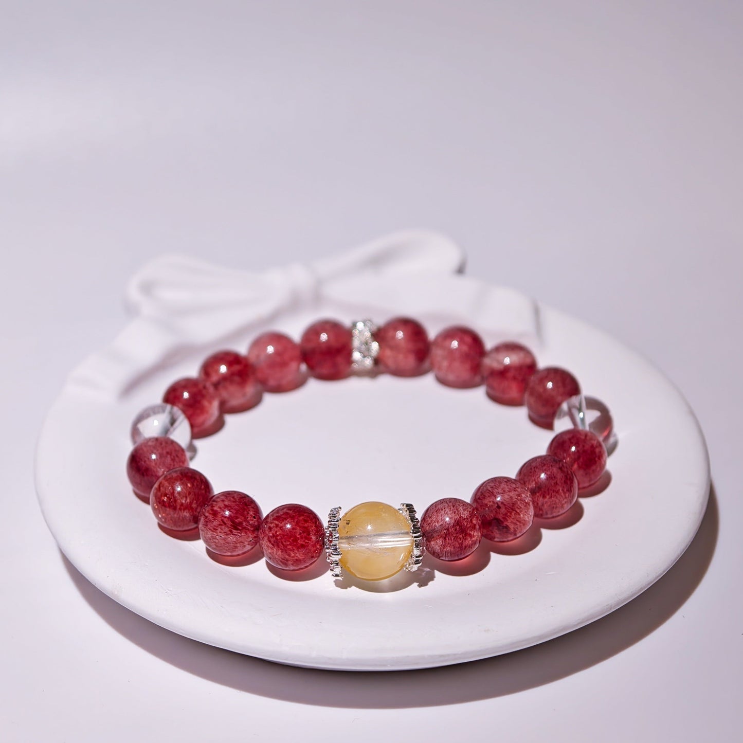 Rhodonite & Clear Quartz Healing Set Chakra - Balancing Crystal Jewelry - Nura Crystal