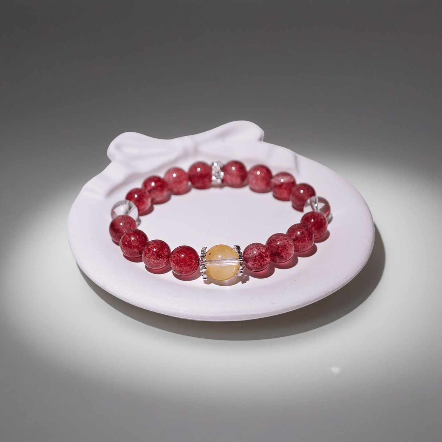 Rhodonite & Clear Quartz Healing Set Chakra - Balancing Crystal Jewelry - Nura Crystal