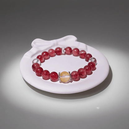 Rhodonite & Clear Quartz Healing Set Chakra - Balancing Crystal Jewelry - Nura Crystal