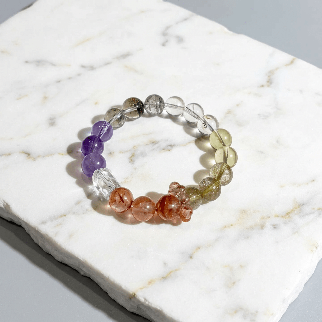 The Rainbow Bracelet Healing Set Chakra - Balancing Crystal Jewelry - Nura Crystal