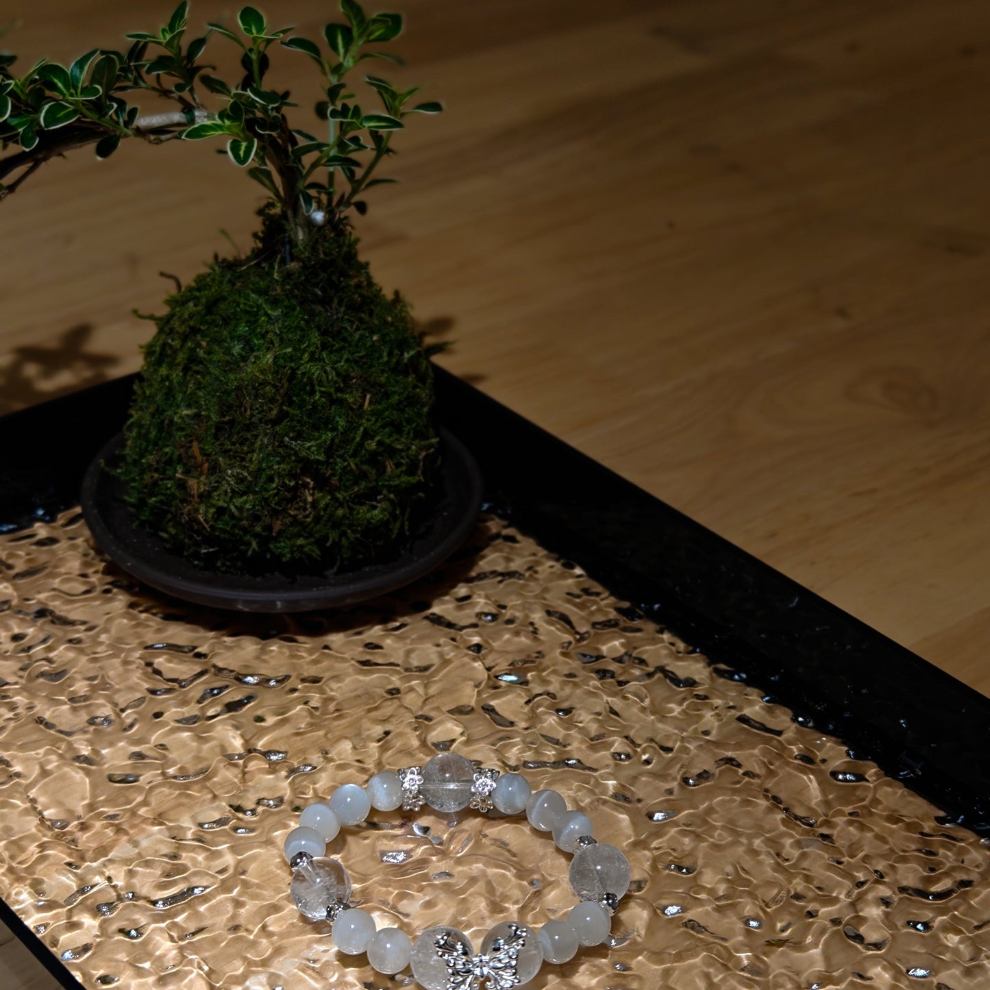 White Cat's Eye & White Phantom Quartz Bracelet Healing Set Chakra - Balancing Crystal Jewelry - Nura Crystal