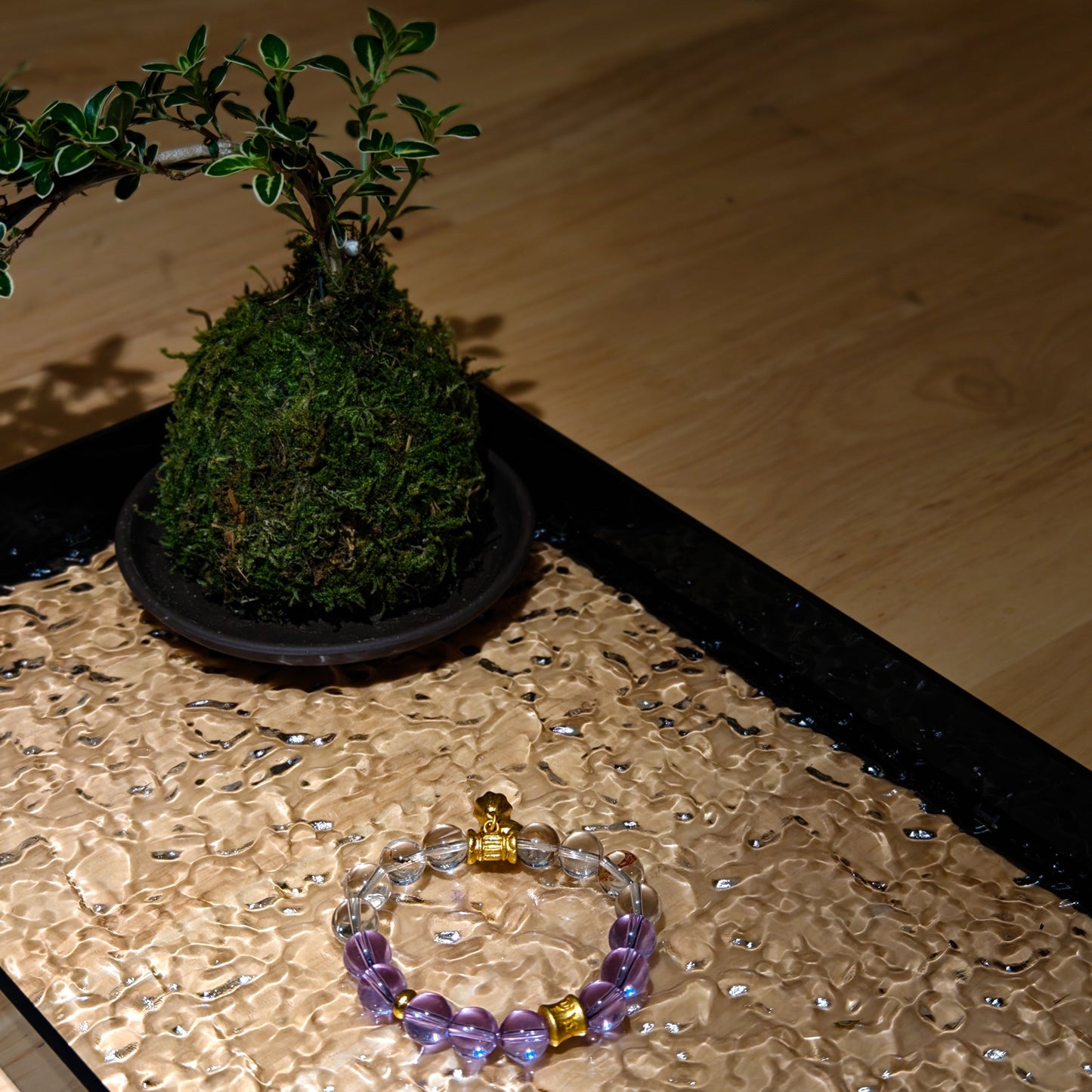 White Quartz & Amethyst & Gold Accents Bracelet Healing Set Chakra - Balancing Crystal Jewelry - Nura Crystal